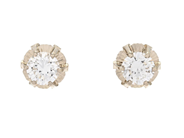 Jewellery, SOLITAIRE EARRINGS, 18K white gold, in auction: Christmas – Saturday 13 December