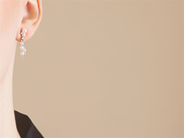 Jewellery - PEARL EARRINGS, 18K rose gold - View 3