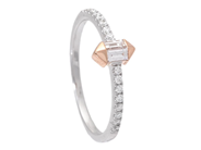 Jewellery - RING, 18K white gold/rose gold - View 1