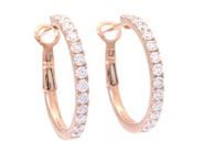 Jewellery - HOOP EARRINGS, 18K rose gold - View 1