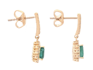 Jewellery - EARRINGS, 18K gold with 2 emeralds 0,63 ctw - View 2