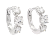 Jewellery - HOOP EARRINGS, 18K white gold - View 1