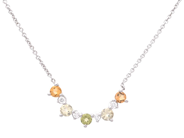 Jewellery - NECKLACE, 18K white gold peridot 0,07 ct - View 1