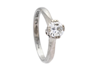 Jewellery - SOLITAIRE RING, 18K white gold - View 1