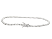 Jewellery - TENNIS BRACELET, 18K white gold - View 2