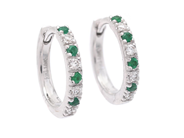 Jewellery - HOOP EARRINGS, 18K white gold - View 1