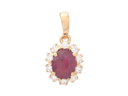 Jewellery - CLUSTER PENDANT, 18K gold - View 1