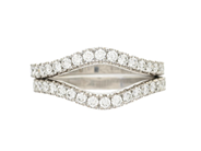 Jewellery - THREE STONE RING, 18K white gold - View 4