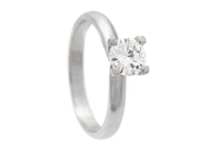 Jewellery - SOLITAIRE RING, platinum - View 1