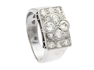 Jewellery, RING, 18K white gold, in auction: Christmas – Saturday 13 December