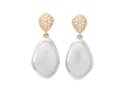 Jewellery - EARRINGS, 18K white gold/gold with 46 brilliant cut diamonds 0,16 ctw - View 1