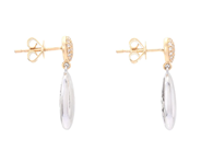 Jewellery - EARRINGS, 18K white gold/gold with 46 brilliant cut diamonds 0,16 ctw - View 2