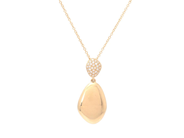 Jewellery - PENDANT/CHAIN, 18K gold with 29 brilliant cut diamonds 0,10 ctw - View 1