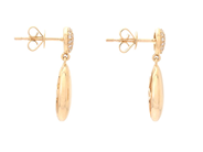 Jewellery - EARRINGS, 18K gold with 46 brilliant cut diamonds 0,16 ctw - View 2