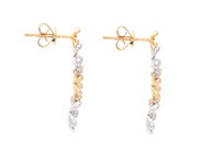 Jewellery - EARRINGS, 18K gold/white gold 46 brilliant cut diamonds 0,39 ctw - View 2
