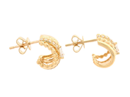 Jewellery - EARRINGS, 18K gold with 2 pear shaped diamonds 0,27 ctw - View 2