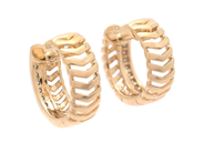 Jewellery - EARRINGS, 18K gold with 22 brilliant cut diamonds 0,08 ctw - View 1