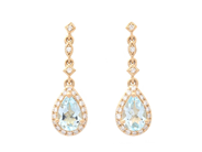 Jewellery - EARRINGS, 18K gold with 2 blue topazes 0,91 ctw - View 1