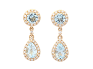 Jewellery - EARRINGS, 18K gold with 4 blue topazes 1,58 ctw - View 1