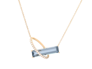 Jewellery - NECKLACE, 18K gold with blue topaz 4,88 ctw - View 1