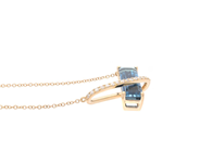 Jewellery - NECKLACE, 18K gold with blue topaz 4,88 ctw - View 2