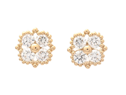 Jewellery - EARRINGS, 18K gold with 8 brilliant cut diamonds 0,54 ctw - View 1