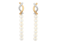 Jewellery - PEARL EARRINGS, 18K gold/white gold - View 1