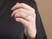 Jewellery - PEARL RING, 18K gold - View 3