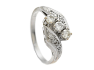 Jewellery, RING, 18K white gold, in auction: Christmas – Saturday 13 December