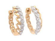 Jewellery - HOOP EARRINGS, 18K gold/white gold - View 1