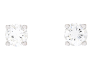 Jewellery - SOLITAIRE EARRINGS, 18K white gold - View 1