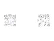 Jewellery - SOLITAIRE EARRINGS, 18K white gold - View 1