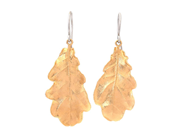 Jewellery, EARRINGS, gold-plated oak leaves, in auction: Christmas – Saturday 13 December