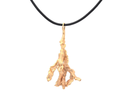 Jewellery, PENDANT, gold-plated algae, in auction: Christmas – Saturday 13 December