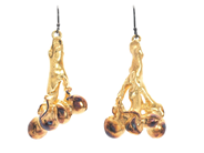Jewellery - EARRINGS, gold-plated algae - View 1