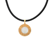 Jewellery - BVLGARI, pendant with 2 leather straps - View 1