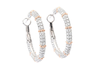 Jewellery - HOOP EARRINGS, 18K white gold/rose gold - View 1