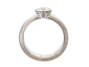 Jewellery - SOLITAIRE RING, 18K white gold - View 2