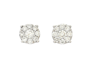 Jewellery, EARRINGS, 18K white gold, in auction: Christmas – Saturday 13 December