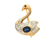 Jewellery, BROOCH, swan, in auction: Christmas – Saturday 13 December