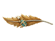 Jewellery, BROOCH, bladmotiv with skalbagge,18K gold, in auction: Christmas – Saturday 13 December