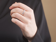 Jewellery - ETERNITY RING, 18K white gold - View 3