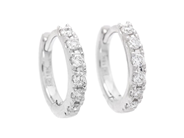Jewellery - HOOP EARRINGS, 18K white gold - View 1