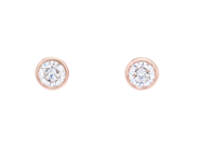 Jewellery - SOLITAIRE EARRINGS, 18K rose gold - View 1