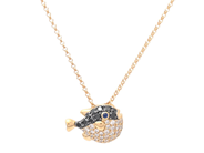 Jewellery - PENDANT/CHAIN, 18K gold with 34 brilliant cut diamonds 0,07 ctw - View 1