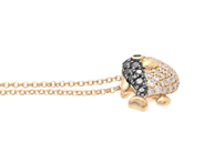 Jewellery - PENDANT/CHAIN, 18K gold with 34 brilliant cut diamonds 0,07 ctw - View 2