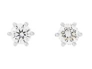 Jewellery - SOLITAIRE EARRINGS, 18K white gold - View 2