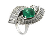 Jewellery, RING, 14K white gold, in auction: Christmas – Saturday 13 December