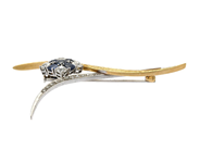 Jewellery - BROOCH, 18K gold/white gold - View 2