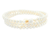 Jewellery - PEARL BRACELET, cultured freshwater pearls approx. 4,0 - 5,0 mm respective 6,0 - 7,0 mm - View 1